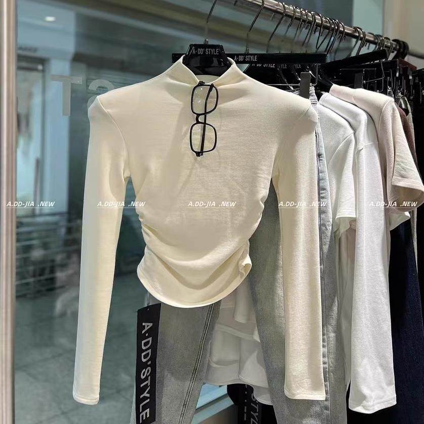 2025秋冬季新款半高领磨毛打底衫女纯色套头柔软显瘦修身短款上衣,女装/女士精品,T恤,淘宝优惠券,粉丝福利购,淘宝优惠卷