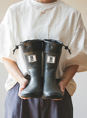 雨鞋雨林徒步水鞋户外防滑水靴登山防水野鸟协会wbsj平替涉水雨靴