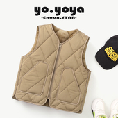 新款 儿童马甲秋冬男女童校服神器内外穿轻薄保暖中大童加绒坎肩潮