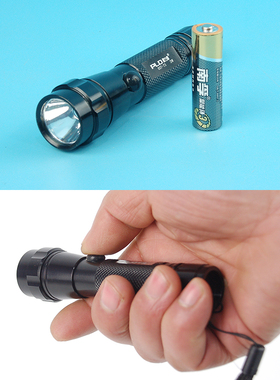 普通5号电池供电便携小手电强光手电筒铝合金led节能3W送电池1节