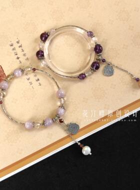 天然水晶珍珠纯银手串手链女简约