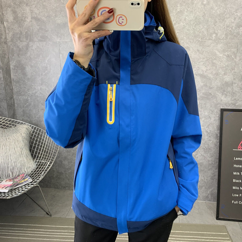 冲锋衣定制印logo男女三合一秋冬可拆卸加绒加厚冬季两件套工作服