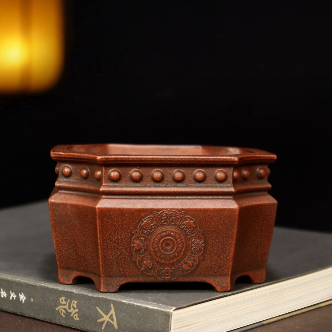 特价铁画轩仿古紫砂花盆小多肉菖蒲云竹盆景盆金弹子黄杨绿植盆栽