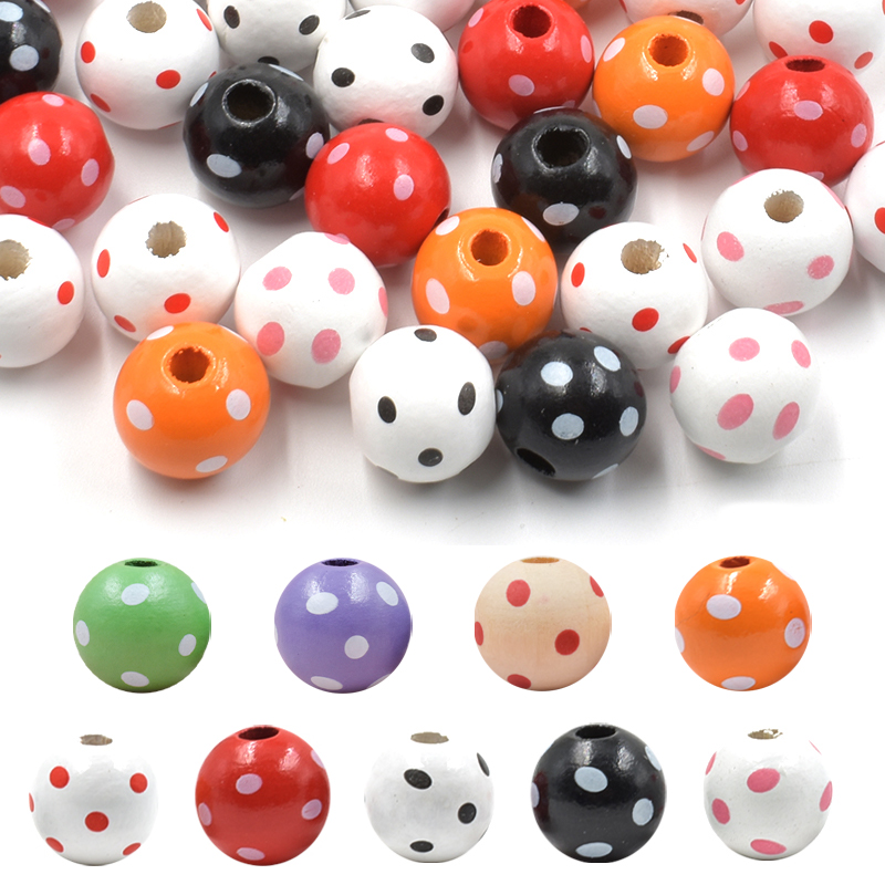 宝妞木质情人节图案木珠