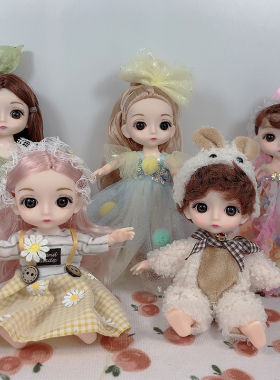 6寸16cm娃衣多关节时尚上衣裤帽子裙子衣服OB11bjd可换装娃娃玩具