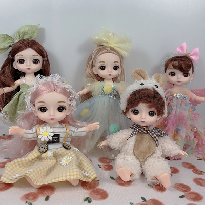 16cm多关节上衣帽子换装娃娃玩具