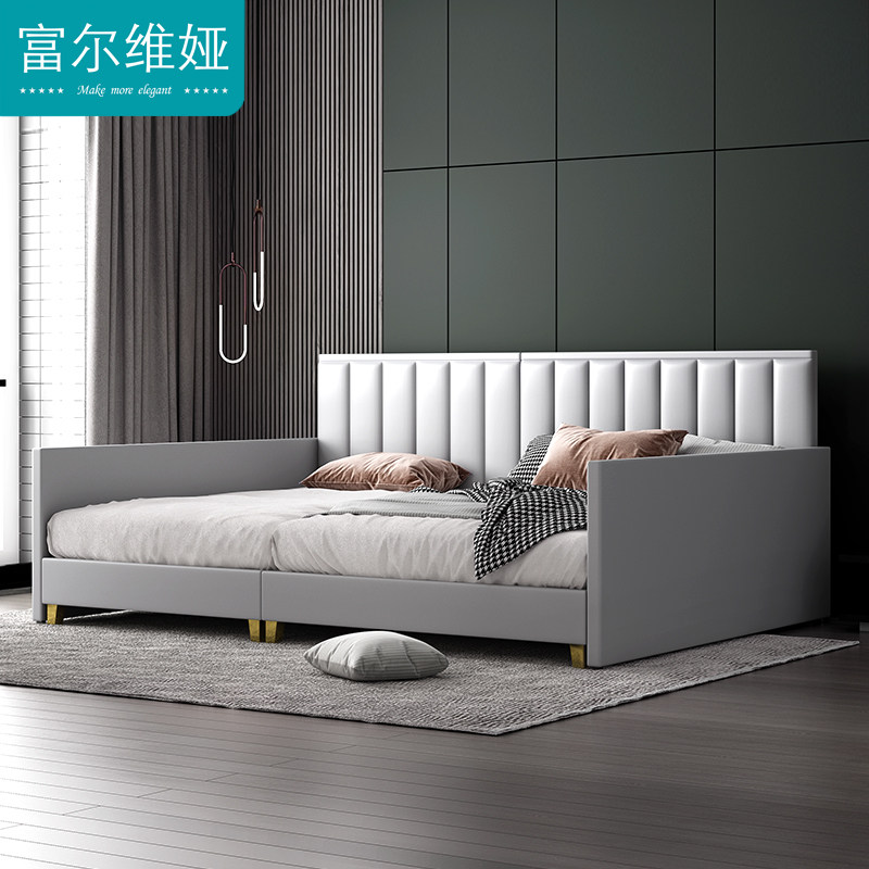 3米大床超大一家四口床2.2米二胎家庭亲子床2*2米母子三人特大床