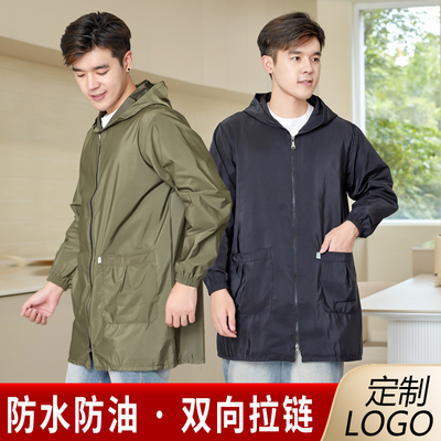 防水防油男士工作服围裙罩衣新款