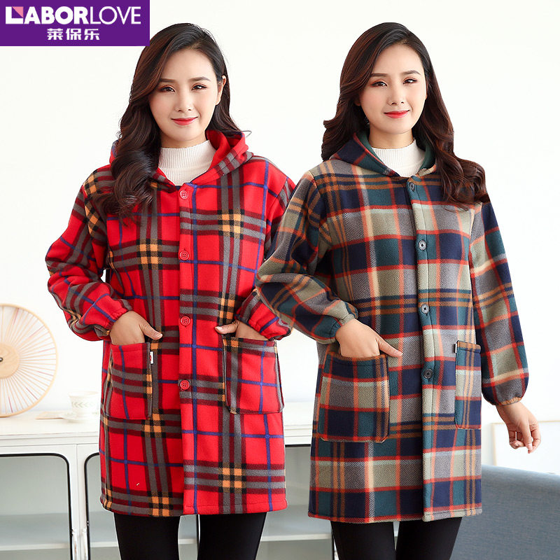 韩版加绒罩衣大人女士加厚冬季家用厨房防油污长袖保暖工作服外套,家庭/个人清洁工具,围裙,淘宝优惠券,粉丝福利购,淘宝优惠卷