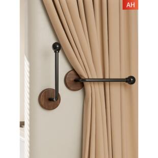 墙面中古风窗帘挂钩免打孔纱窗收拢神器墙上多功能壁挂窗帘固定器