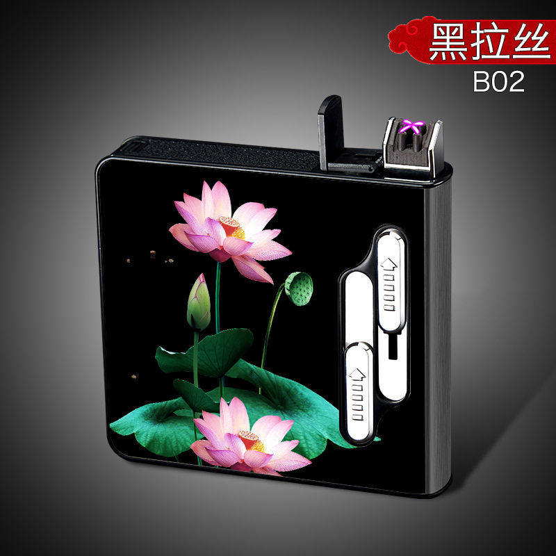 自动弹烟盒打火机一体充电防潮创烟盒