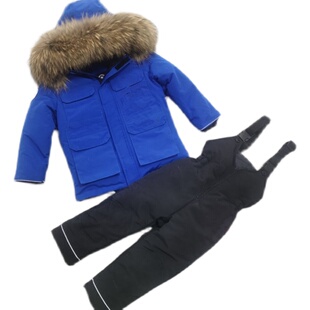 冬装男女童装羽绒服中小大童户外加厚羽绒服套装北方防风寒户外服