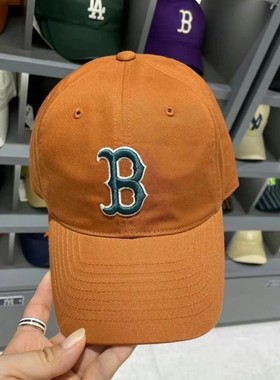 韩国正品MLB帽子红袜队男防晒大标b潮流棒球帽遮阳鸭舌帽女CP66
