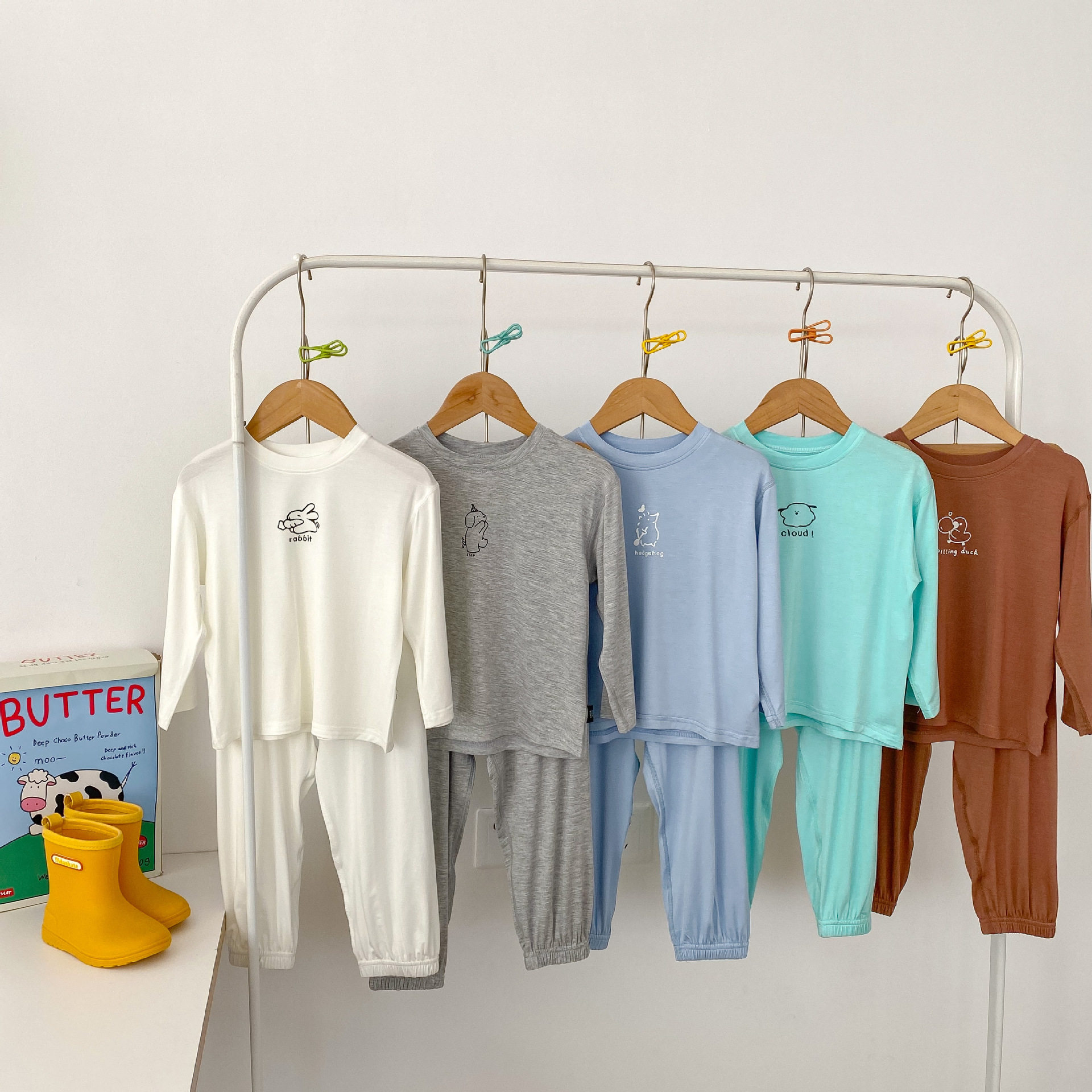 儿童睡衣套装春夏莫代尔长袖薄款男女宝宝莫代尔无骨印花家居服套,童装/婴儿装/亲子装,家居服套装,淘宝优惠券,粉丝福利购,淘宝优惠卷