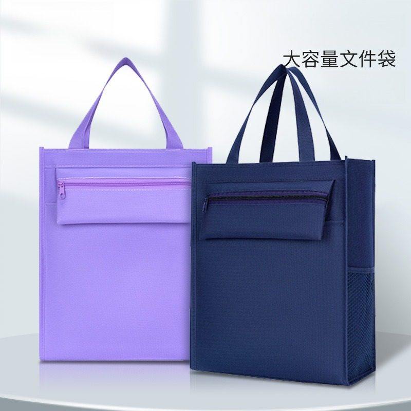 学生补习袋大容量补课袋帆布小学生手提袋卡通收纳防水手拎书包