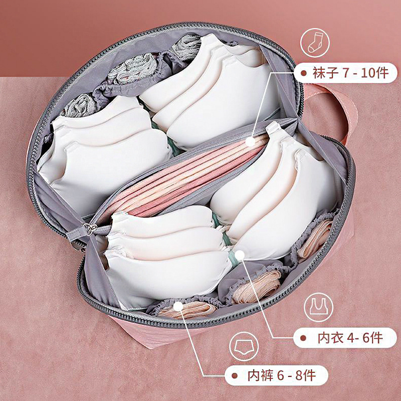 便携女2025新款旅行内衣收纳盒旅游大容量三合一化妆包洗漱包出差