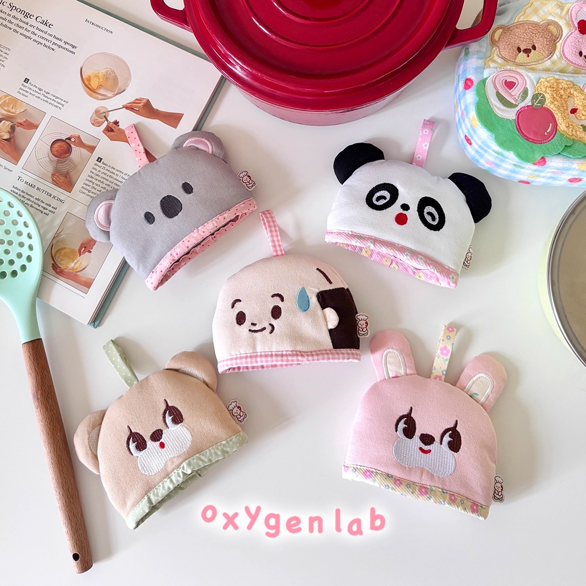 氧气实验室-原创伯伯和小动物厨房隔热手套浴室悬挂擦手巾多用途