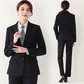 套装 小西装 外套女上衣正装 气质春秋工作服职业大学生面试黑色西服