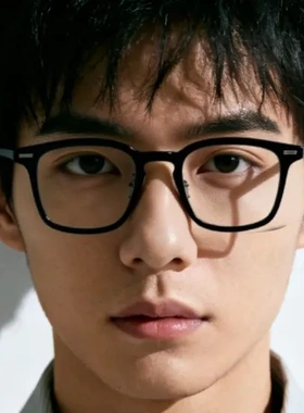 98301新款韩版跨境轻盈板材眼镜框TR复古方框镜架时尚粗边平光镜