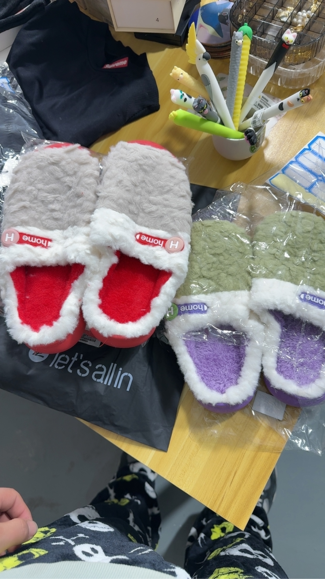 YY棉拖鞋（两款颜色随机发1双）