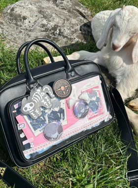 morning glory原创可爱薛定谔的猫箱斜跨单肩手提大容量痛包