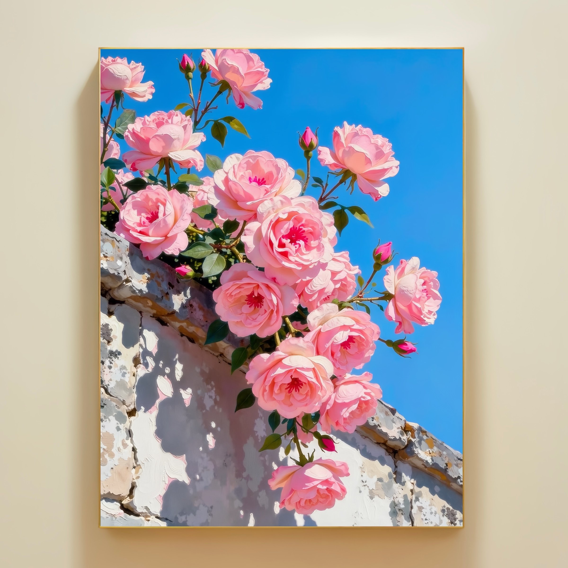 新款鲜花diy数字油画填色画成人画画减压涂色画电表箱挂画装饰画,家居饰品,DIY/数字油画,淘宝优惠券,粉丝福利购,淘宝优惠卷