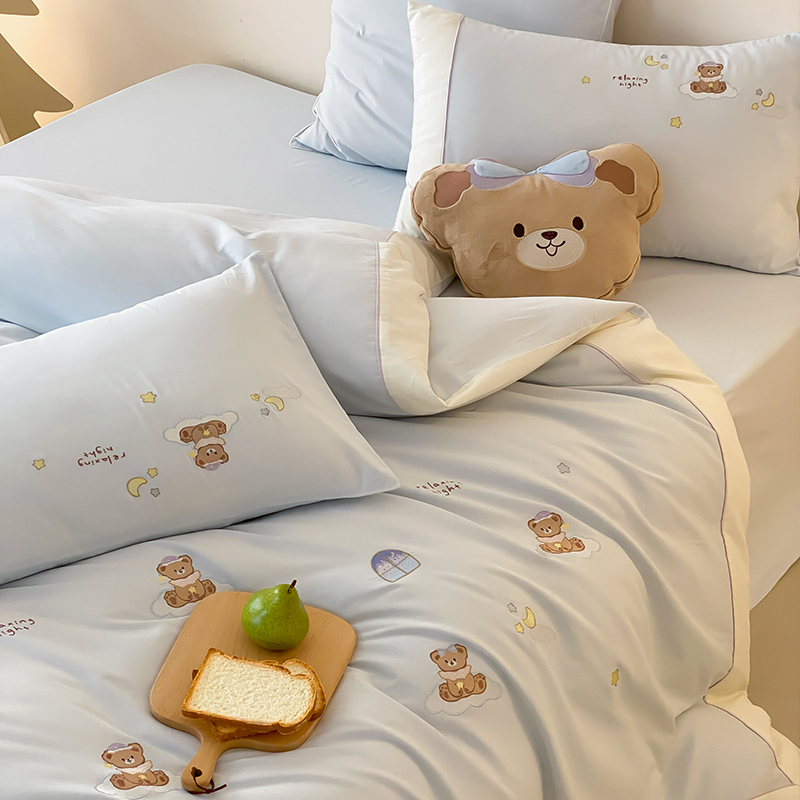 卡通儿童保暖100支磨毛四件套