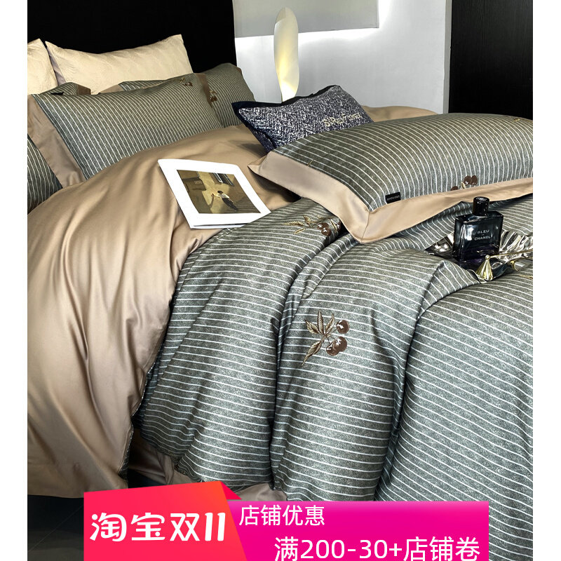 轻奢100支全棉磨毛数码印花四件套秋冬保暖加厚亲肤床单床品1.8属于什么档次？
