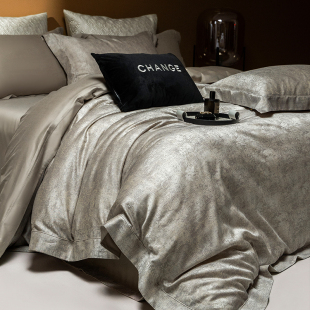 意大利进口140S色织超细旦天丝棉磨毛亲肤四件套裸睡高级床单床品