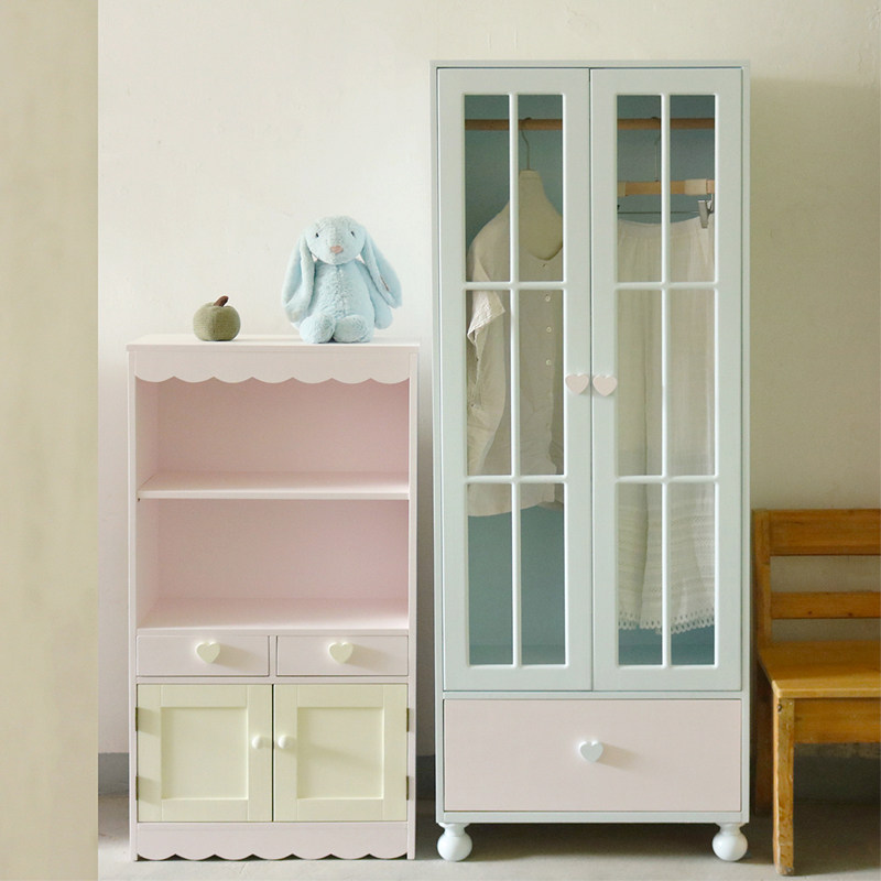 「公主养成系列」-蓝水晶小衣柜 -奶油风木质悬挂衣橱,住宅家具,独立衣柜,淘宝优惠券,粉丝福利购,淘宝优惠卷