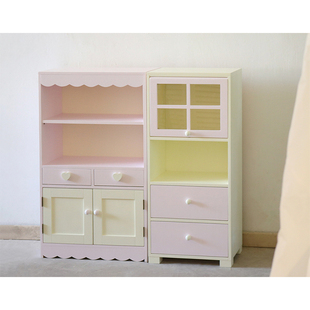 「咕噜柜+花花柜」优质客单筛选 奶油风餐边柜柜组娃柜组合