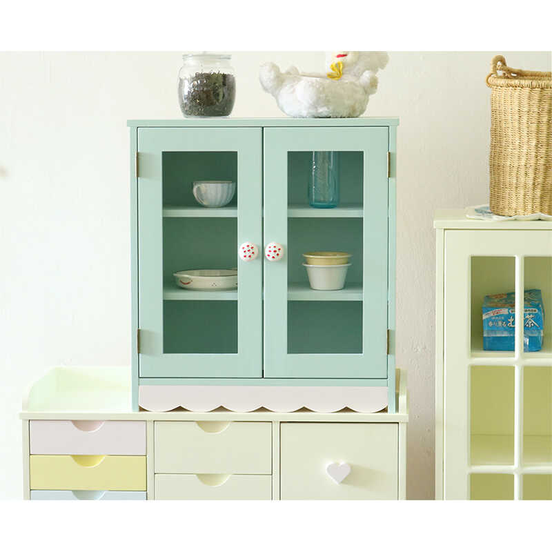 「薄荷茶」桌面bling柜茶水角杯碟柜台面收纳柜带柜门