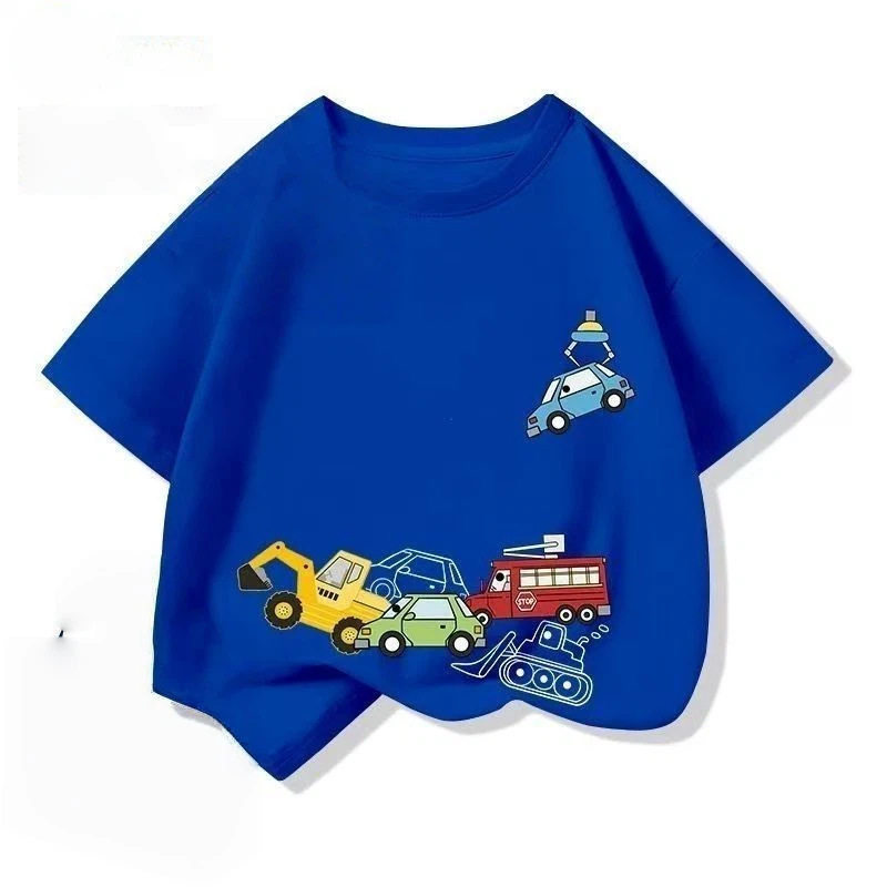 男童夏装短袖2026年新款中大童夏季酷帅宝宝帅气时髦纯棉外穿上衣