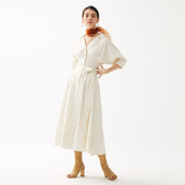 2020春夏新品 气质V领腰带高收腰衬衫 连衣裙