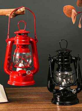 复古老式煤油灯灯盏火水燃油灯小马灯户外照明灯乔迁手提灯露营灯