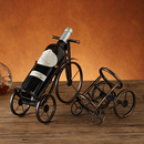 创意新款 饰酒柜酒瓶展示架做旧玄关摆件 铁艺复古炮台红酒架桌面装