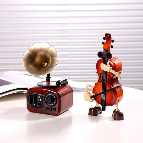 复古酒柜留声机音乐盒八音盒摆件