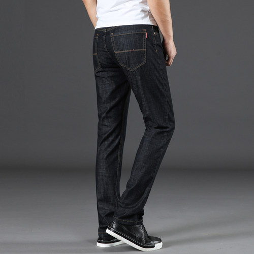 2024黑色男士牛仔裤商务休闲