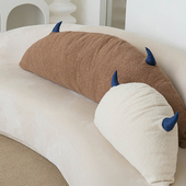 ins风牛角纯靠垫客厅床上抱枕沙发靠背靠枕蓬松舒适可拆洗送女友