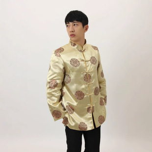 男士 老人外套上衣男装 长袖 爷爷装 秋冬装 中老年唐装