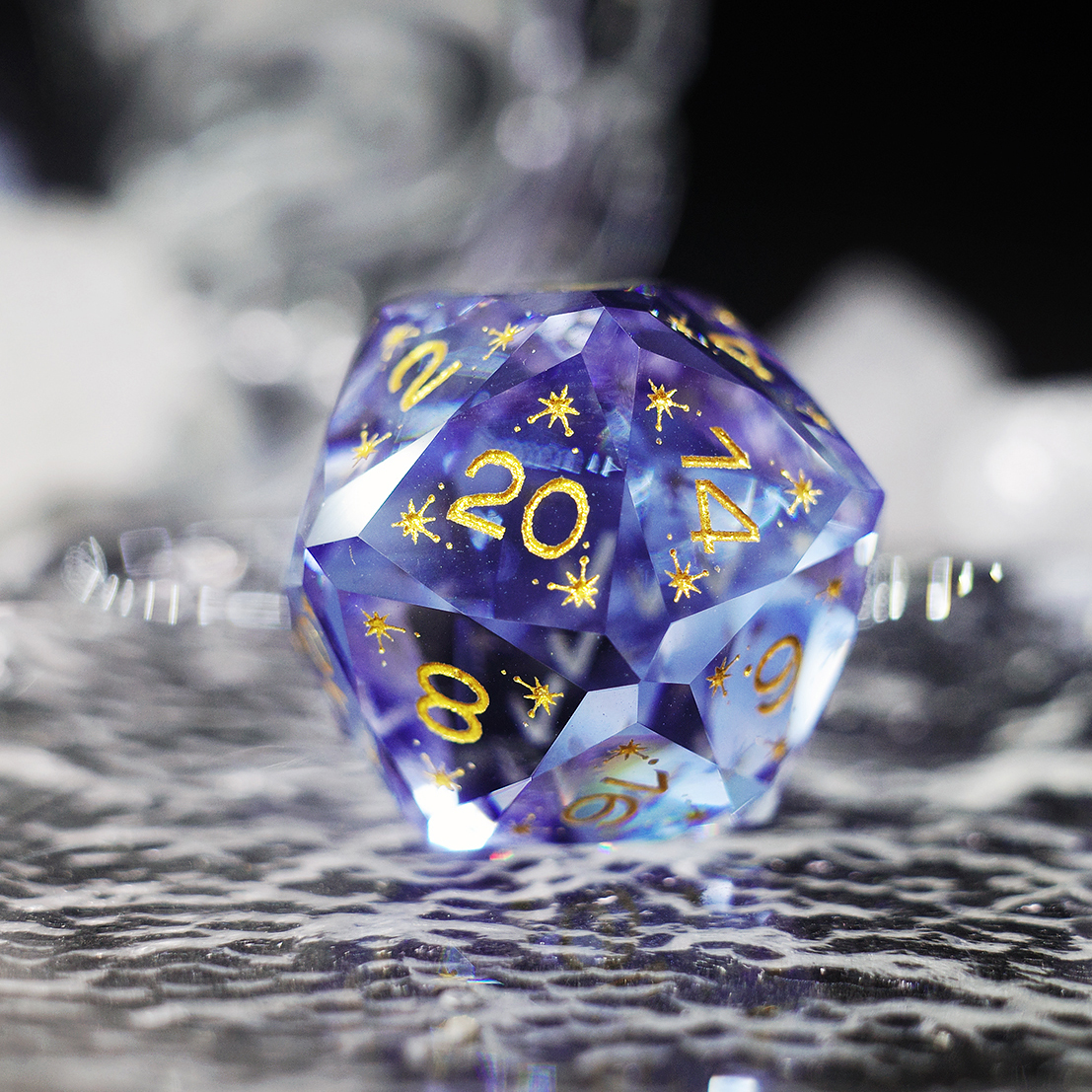 万华镜钻石切面紫水晶宝石骰子跑团coc龙与地下城dnd博德之门高档