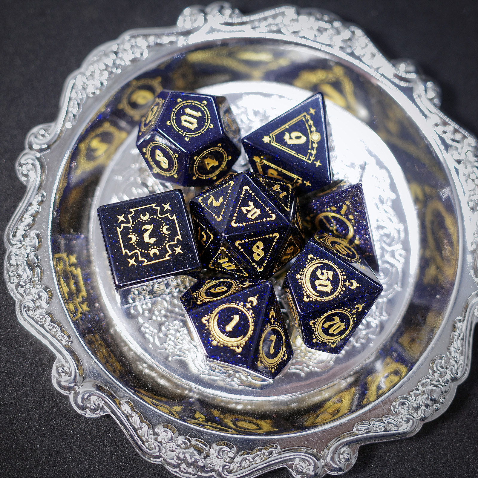 蓝砂石骰子夜空宝石跑团coc龙与地下城dndTRPG博德之门战锤色子,模玩/动漫/周边/娃圈三坑/桌游,文化/体育周边,淘宝优惠券,粉丝福利购,淘宝优惠卷