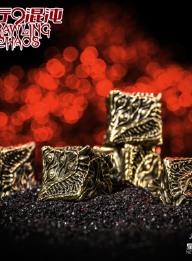 混沌方体克苏鲁风格金属六面骰奈亚拉托提普骰子COC跑团D6战锤