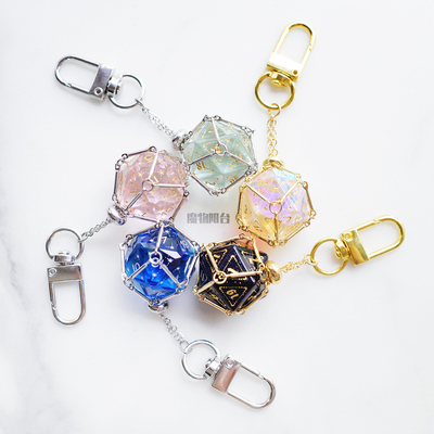 跑团骰子挂坠挂件包挂网兜收纳DND龙与地下城COC桌游博德之门3