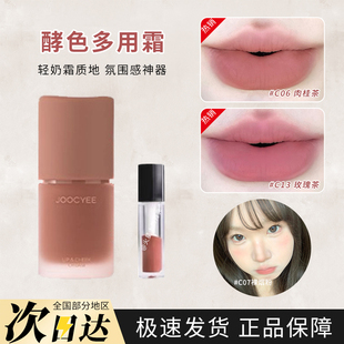 Joocyee酵色全新升级绒雾多用霜唇泥唇釉口红腮氛围腮红分装试色