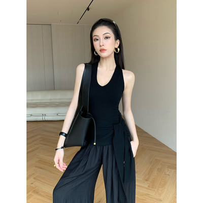 无袖背心通勤度假风辣妹小吊带