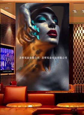 无纺布酒吧抽象美容院壁纸壁画