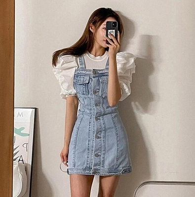 Little sister's jeans skirt