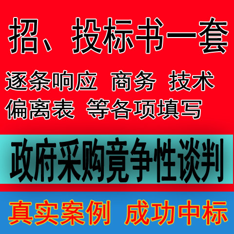 投标书真实案例 投标文件范本 投标书投标文件代写 投标成功案例