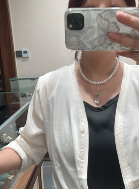 新品纯天然玉石俄冰白冰高冰玻璃种黑刚鸽子蛋纯S银925项链吊坠